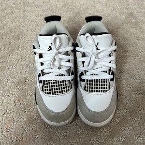 Size 10c Jordan lightly worn. Missing some of shoe